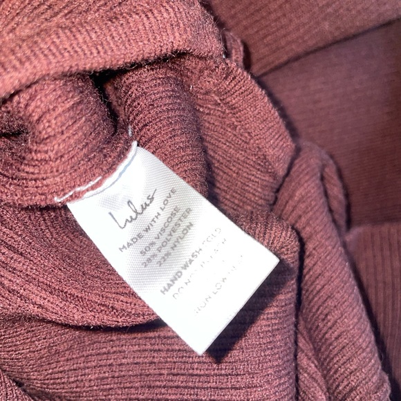 Lulus Autumn Darling Chocolate Brown Balloon Sleeve Midi Knit Sweater Dress - Picture 9 of 10